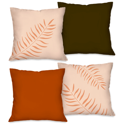 Kit com 4 Capas para Almofadas Decorativas Tons Terrosos