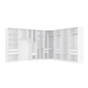 Ver imagem 2 de Quarto Modulado Adapt 16 Portas 9 Gavetas MDP Branco-Nogueira Kappesberg