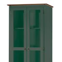 Ver imagem 2 de Cristaleira 2 Portas e 3 Prateleiras com Pés Luiz XV 60300 Linz Móveis - Verde Musgo/Imbuia