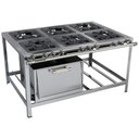 Ver imagem 1 de Fogão Industrial Stori Premium 6 Bocas 40x40 Forno M19 Aço Inox 430 Metalmaq