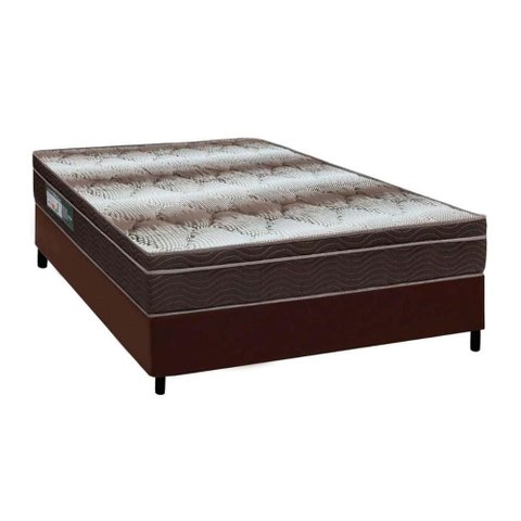 Cama Box Crc Casal +Colchão Anatômico Ortopédico Light Ortobom 138x188