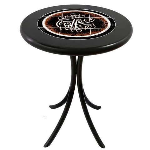 Mesa de Canto para Cozinha Pequena Madeira Maciça Empório Tambo - Coffe - Preto