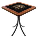 Ver imagem 1 de Mesa lateral retrô quadrada de madeira maciça para sala Empório Tambo - Stronger Whiskey - Imbuia