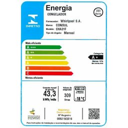 Freezer Horizontal Consul 309L CHA31FB 220V - 5