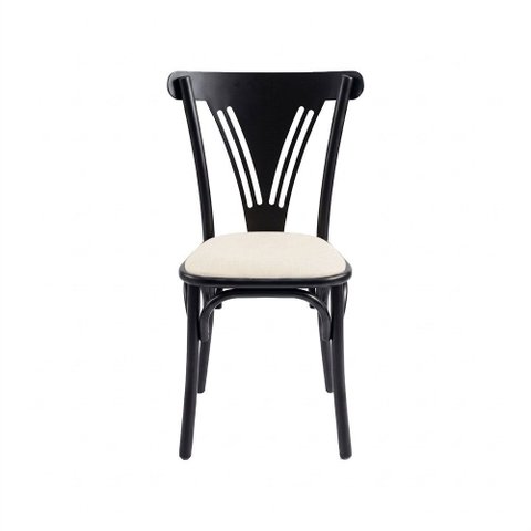 Cadeira de Jantar Paris Design Premium Conforto para Sala de Jantar e Cozinha Gourmet - Preta/Branca