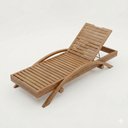 Ver imagem 1 de Espreguiçadeira Boulevardt de Madeira Maciça - Design Curvo para Piscina e Jardim
