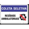 PLACA COLETA SELETIVA RESÍDUOS AMBULATORIAIS - 2