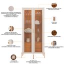 Ver imagem 6 de Kit Aparador Buffet Lia com Cristaleira Tarsila Orgânico D05 Off White Freijó - Lyam Decor