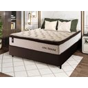 Ver imagem 2 de Conjunto Cama Box Casal c/ Molas Ensacadas Quartzo Marrom 138x188x71
