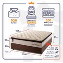 Ver imagem 3 de Conjunto Cama Box Casal c/ Molas Ensacadas Quartzo Marrom 138x188x71