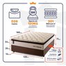 Conjunto Cama Box Casal c/ Molas Ensacadas Quartzo Marrom 138x188x71 - 3