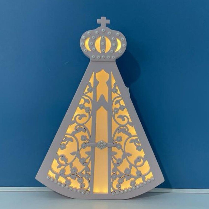 Luminária de Mesa Nossa Senhora Aparecida - LML-32 - Bateria 9V - Azul - 5