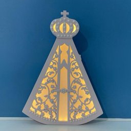Luminária de Mesa Nossa Senhora Aparecida - LML-32 - Bateria 9V - Azul - 5