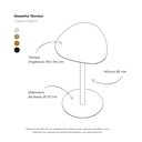Ver imagem 3 de Mesa de Apoio Orgânica Alta Cor:Preto