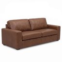 Ver imagem 2 de Sofá 3 Lugares Couro Âmbar Fechado Legitimo 235cm Natural Premium Adel Dekorien