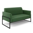 Ver imagem 1 de Sofá Namoradeira Base Industrial Alta Preto Marisa Suede D03 - D’Rossi Verde