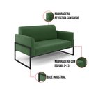 Ver imagem 6 de Sofá Namoradeira Base Industrial Alta Preto Marisa Suede D03 - D’Rossi Verde