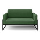 Ver imagem 3 de Sofá Namoradeira Base Industrial Alta Preto Marisa Suede D03 - D’Rossi Verde