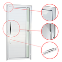 Ver imagem 2 de Porta Alumínio Lambril Visione c/Puxador e.Branco 90 Brimak