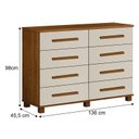 Ver mais imagens de Guarda Roupa Casal Prime 6 Portas com Cômoda San Marino 8 Gavetas Cinamomo Off White – Leifer