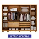 Ver imagem 5 de Guarda Roupa Casal Prime 6 Portas com Cômoda San Marino 8 Gavetas Cinamomo Off White – Leifer