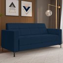 Ver imagem 2 de Sofá 2 Lugares Sala Living Industrial 160cm Senna K01 Veludo Azul Marinho - Lyam Decor