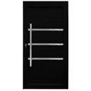 Ver imagem 2 de Porta de Giro Alumínio Preto Lambril c/Friso Puxador 80cm Maxx - 210x60 - Direita