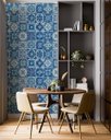 Ver imagem 2 de Papel de Parede Adesivo Azulejo Arabesco Tons de Azul 2,80m