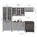 Ver imagem 3 de Cozinha Completa 4 Peças em MDF Bari Cinza/Titanio Fosco