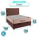 Ver imagem 2 de Conjunto Cama Box Bau Marrom Casal + Colchão Molas Ensacadas Airtech Ortobom + Cabeceira