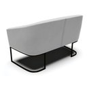 Ver imagem 4 de Sofá Namoradeira 2 Lugares Base Industrial Preto Stella Suede D03 - D'Rossi Cor Cinza