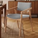 Ver imagem 3 de Cadeira para Sala de Jantar Estar Living Giorgia B04 Bouclê Cinza - Lyam Decor