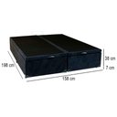 Ver imagem 3 de Cama Box Baú Queen Bipartido Suede Mega Cama Preto 158x198x45cm