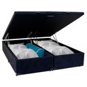 Ver imagem 5 de Cama Box Baú Queen Bipartido Suede Mega Cama Preto 158x198x45cm