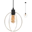Ver imagem 3 de Luminária Pendente Taschibra Circle, Preto e Dourado e Lâmpada LED Filamento 2700K, Âmbar, 5