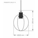 Ver imagem 5 de Luminária Pendente Taschibra Circle, Preto e Dourado e Lâmpada LED Filamento 2700K, Âmbar, 5