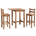 Ver imagem 2 de Mesa Alta Dobrável e 2 Banquetas de Madeira Maciça Marrom Antique