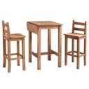 Ver imagem 1 de Mesa Alta Dobrável e 2 Banquetas de Madeira Maciça Marrom Antique
