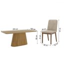 Ver imagem 3 de Mesa de Jantar 8 Lugares Olívia 200cm com Vidro Nature/corano/caramelo/creme - Henn
