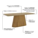 Ver imagem 4 de Mesa de Jantar 8 Lugares Olívia 200cm com Vidro Nature/corano/caramelo/creme - Henn