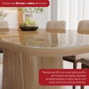 Ver imagem 6 de Mesa de Jantar 8 Lugares Olívia 200cm com Vidro Nature/corano/caramelo/creme - Henn