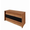 Ver imagem 3 de Balcão de Atendimento 135 cm Reto Baixo Recepção F5 Office Cor:Nogal com Preto