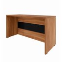 Ver imagem 7 de Balcão de Atendimento 135 cm Reto Baixo Recepção F5 Office Cor:Nogal com Preto
