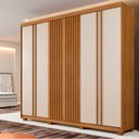 Ver imagem 4 de Guarda-roupa Casal 6 Portas 6 Gavetas Montreal Cinamomo/off White
