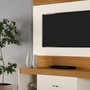 Ver imagem 5 de Conjunto Painel + Rack Sevilha Painel Off White/Naturalle Rack Off White/Naturalle Mavaular
