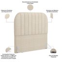 Ver imagem 4 de Cabeceira Cama Box Queen Estofada Orgânica 160cm Alice W01 Linho Palha - Lyam Decor