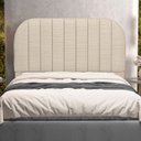 Ver imagem 1 de Cabeceira Cama Box Queen Estofada Orgânica 160cm Alice W01 Linho Palha - Lyam Decor