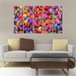Quadro Decorativo Mosaico Abstrato Colorido 5 Peças 60x100cm - 2