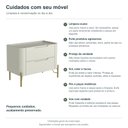 Ver imagem 5 de Mesa de Cabeceira Bend 2 Gavetas Incolar Luna com Pé Dourado