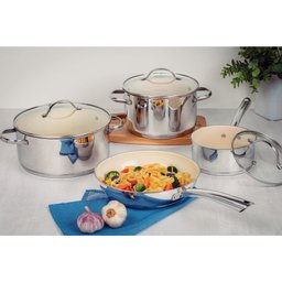 Jogo de Panelas Tramontina Una Ceramic Aço Inox Fundo Triplo Revestimento Interno Cerâmico Tramontin - 3